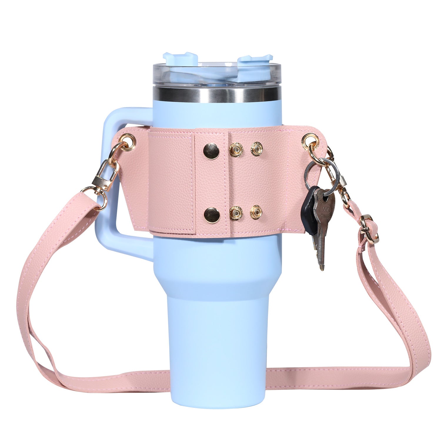 Wholesale 40oz Ice Cup Cover PU Leather Adjustable Crossbody Cup Accessories